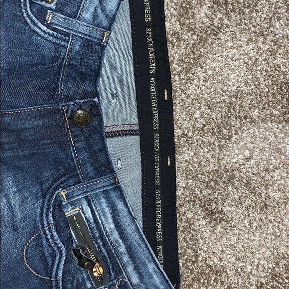 Dark Wash Flare Jeans - Picture 2 of 4